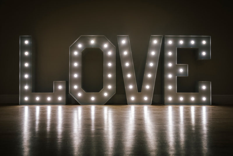 Our 4ft illuminated LOVE & CARIAD letters have over 1.2 million shades and various modes